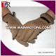 Custom made fleece lining trimmed brown lady warm winter gloves