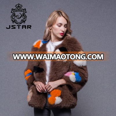 Warm beautiful real fox fur short coat