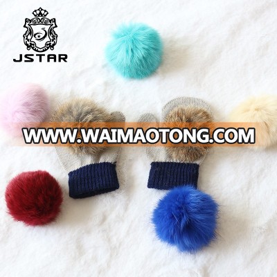 Winter warm protector cute kids knitted winter gloves