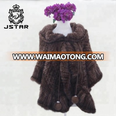 Factory Wholesale Fashion Knitted Short Mink Fur Coat