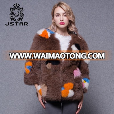 Fashion custom winter women long sleeve fur coat