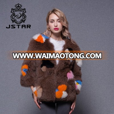 Wholesale custom winter women long sleeve fox fur coat